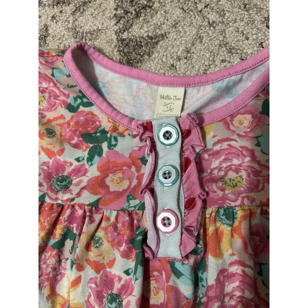 Matilda Jane Girls Floral Long Sleeve Night Gown Size 12